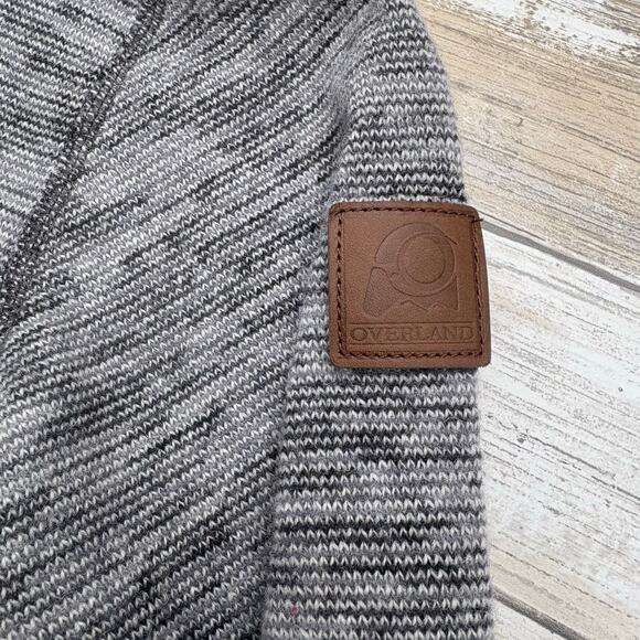 Overland 1/4 Zip Pullover Shirt Sz M Gray Wool Blend Mock Neck Outdoor Gorpcore - Picture 5 of 10